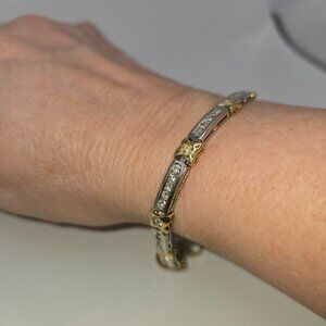3.25 CTW Diamond Bracelet in 14K Yellow & White Gold!!